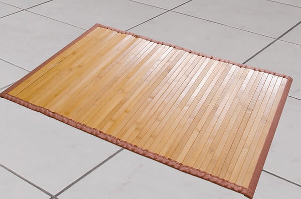 MSV - Tapis de bain en bambou Yalong - Beige - L.80xl.50cm - large