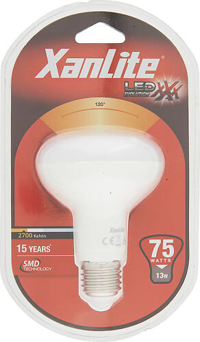XANLITE - Ampoule LED R80 - E27 - Blanc chaud 2700K - 11,5W - large