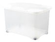COTEKA - Coffre de rangement Clipbox avec roulettes - Naturel - 40L - vignette