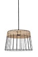 COREP - Suspension rotin et métal - Indah - Noir mat - 35cm - vignette