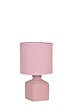COREP - Lampe à poser - Céramique et coton - E14 - 40W - Rose - vignette