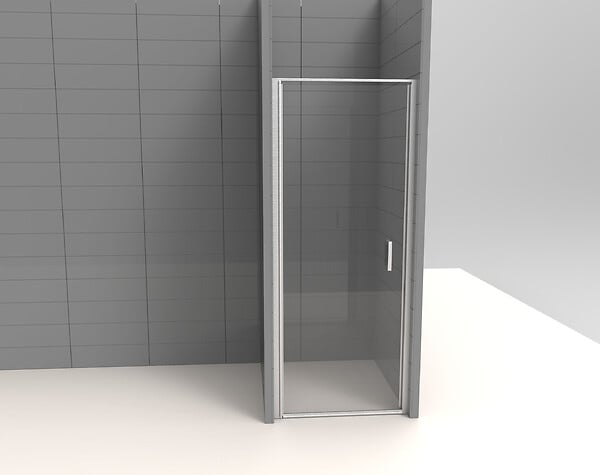 KINDFORD - Porte de douche pivotante verre trempé - L90xH190cm Ep.6mm - large