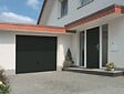 GSL - Porte garage basculante debordante avec rails - Gris - vignette