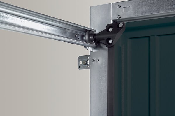GSL - Porte garage basculante debordante avec rails - Gris - large