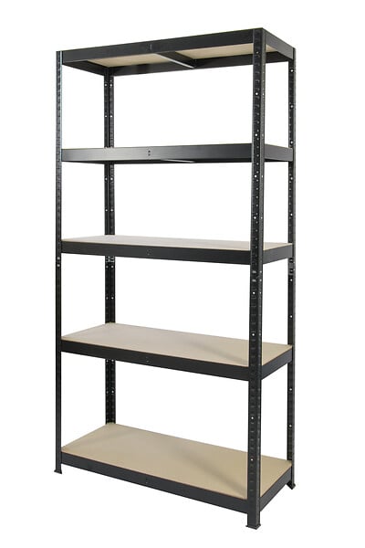 Etagère modulable - Bois et métal - 5 plateaux - 40x90x180cm - large