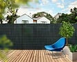 NORTENE - Canisse synthétique, imitation osier naturel - Gris anthracite - 1.5x3m - vignette
