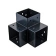 SUKI - Connecteur 3D poteau 9x9cm - RAL 7016 - H.15xL.15xP.15cm - vignette