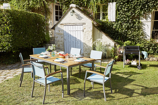 Fauteuil de jardin empilable calanque design - large
