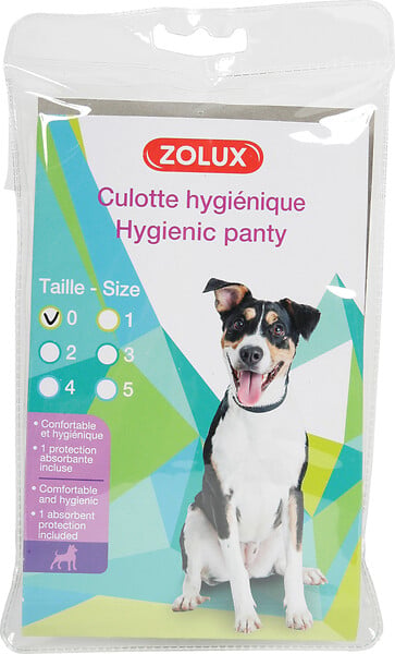 ZOLUX - Culotte hygienique avec protege culotte chien taille 2 - large