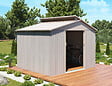 CHALET & JARDIN - Abri jardin métal aspect bois vieilli - L.282xP.257xH.222cm - vignette