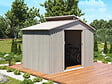 CHALET & JARDIN - Abri métal Aspect Bois Vieilli - Gris - L.282xP.193xH.222cm - vignette