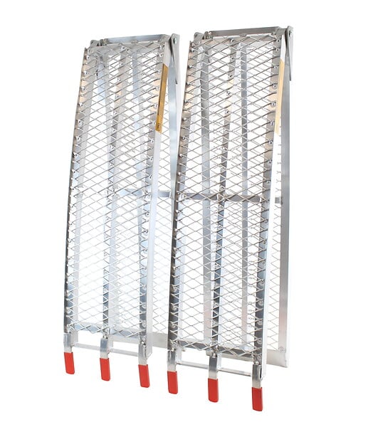F1 - Rampes de chargement pliables aluminium lot de 2 - 225cm - large