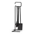 MARQUIER - Serviteur de cheminée acier - Noir - H50cm - vignette