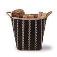 LE MARQUIER - Panier à bûches fibres végétales Corda Noir 40cm - vignette