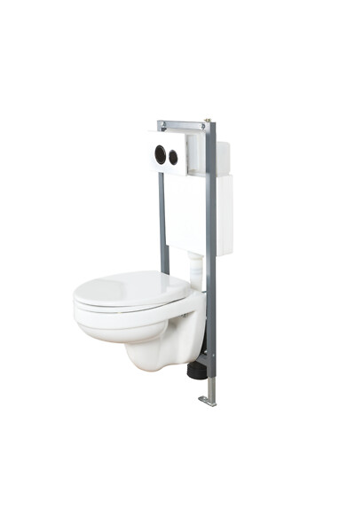 MODE DE VIE - Bâti-support avec cuvette suspendue sans bride et abattant softclose - large