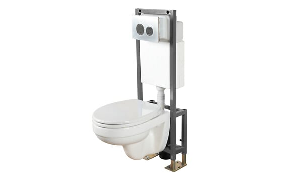 MODE DE VIE - Pack WC suspendu et autoportant - Céramique - Blanc - large