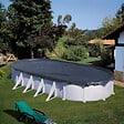 GRE - Bâche hivernage tendeur piscine ovale - 5x3m - 120g-m2 - vignette