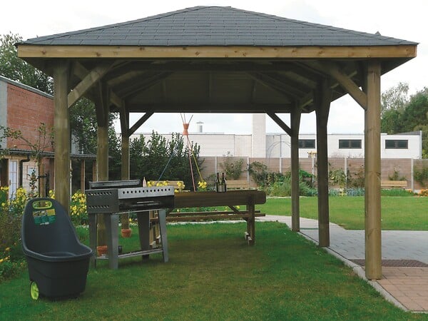 SOLID - Kiosque jardin bois Superia Pavilion - L.437xH.289xP.437cm - large