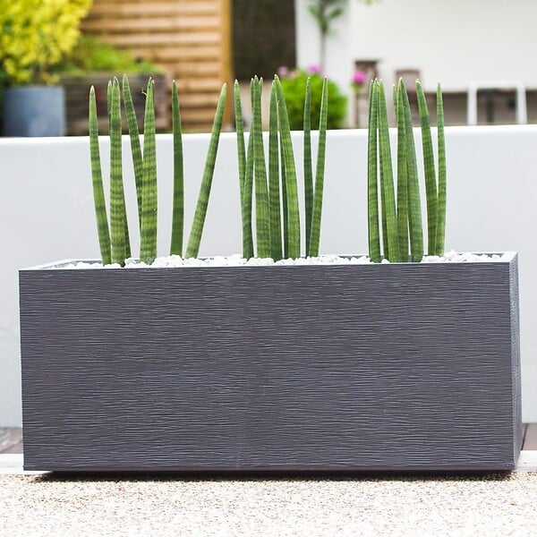 EDA - Jardinière Graphit  - Gris anthracite - 98L - large