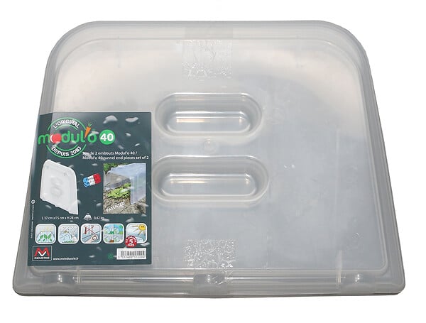 MODULO - Paire d'embouts pour tunnel Modul'o 40 - Transparent - large