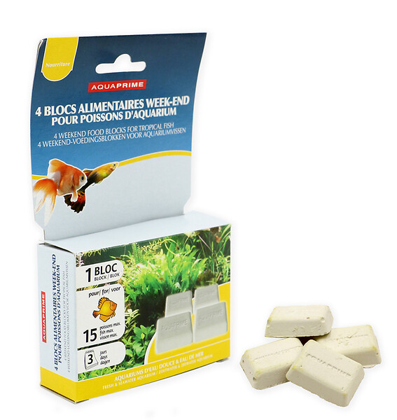 AQUAPRIME - Bloc week-end pour poissons '30 gr' - large