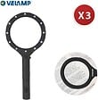 VELAMP - Loupe lumineuse 3X - 12 LED - Noire - vignette