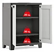 KETER - Armoire basse en resine - Gris et noir - 100x80x44cm - vignette