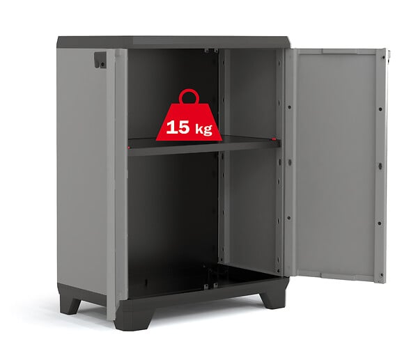 KETER - Armoire basse Stilo - Gris - L68xP39xH90cm - large