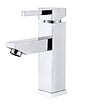PERFECTLINE - Mitigeur lavabo bec bas chrome à économique d'eau avec vidage Carrek - vignette