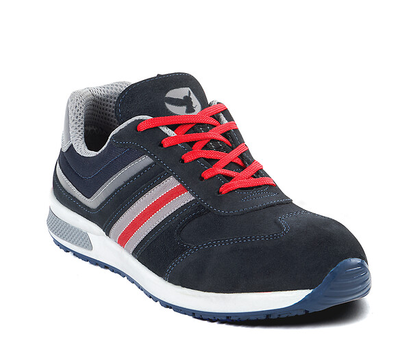 GERIN - Chaussures de sécurité basses T45 - Cuir - Bleu - S1P SRC - large