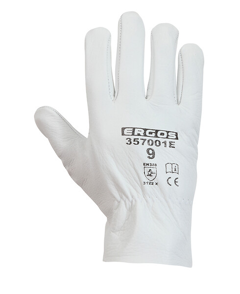 GERIN - Gant de manutention cuir buffle T9 - Gris - large