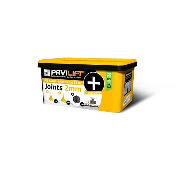 PAVILIFT - Kit de nivellement carrelage - Pavilift - Jaune - 2mm - large