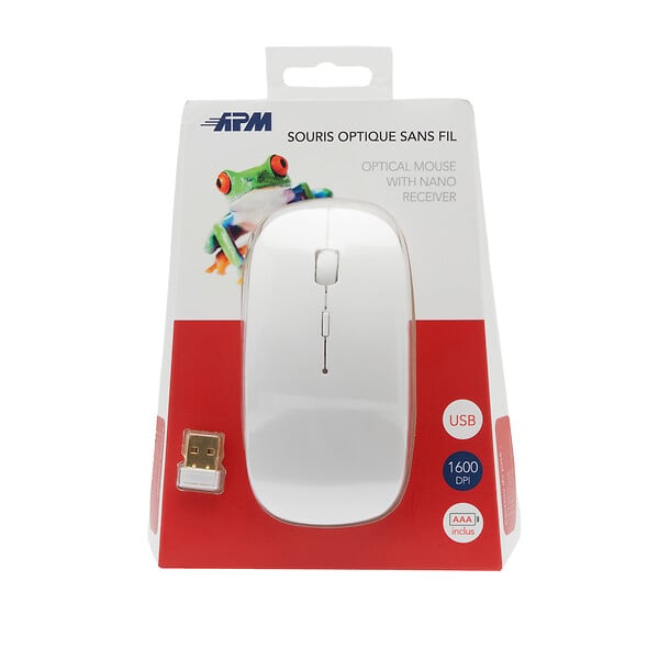 APM - Souris optique USB sans fil - large