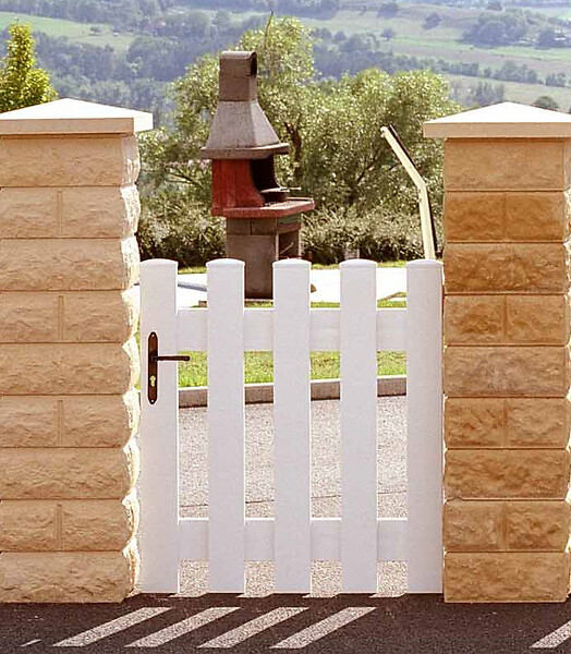 MOREY - Portillon Catalpa en PVC - Blanc - H.120xL.100cm - large