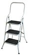 Escabeau aluminium 3 marches - Gris et noir - 150kg - vignette