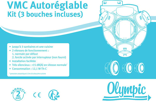 OLYMPIC - Kit VMC simple flux autoréglable - large