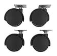 GO/ON - Lot de 4 roulettes pivotantes noires D50 mm - vignette