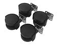 GO/ON - Lot de 4 roulettes pivotantes noires D50 mm - vignette