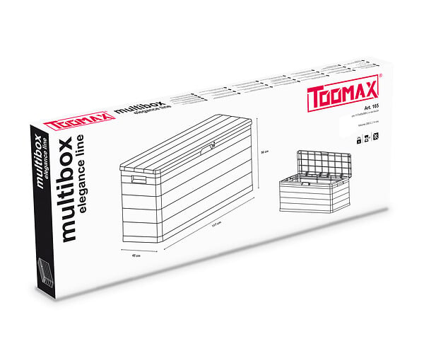 TOOMAX - Coffre rangement extérieur - Gris taupe - 280L - large