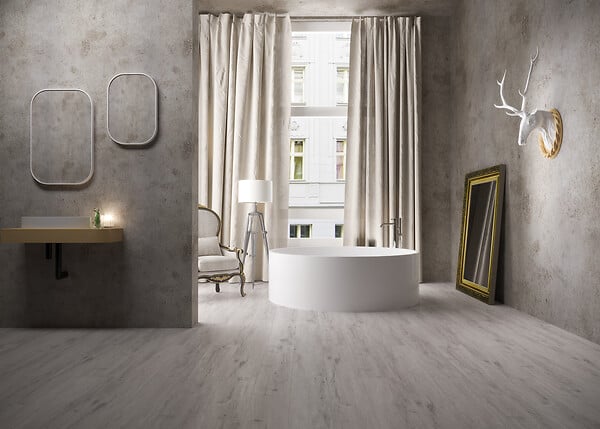 SMARTFLOOR - Lames PVC clipsables New York - Chêne grège - 1221x180x5mm - large
