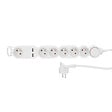MC KENZIE - Bloc de 6 prises 2 USB - Blanc - 1,5m - vignette
