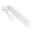 MC KENZIE - Bloc de 6 prises 2 USB - Blanc - 1,5m - vignette