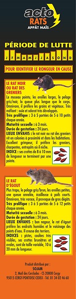 ACTO - Appât rodenticide anti-rats - 7 sachets de 20 g - large