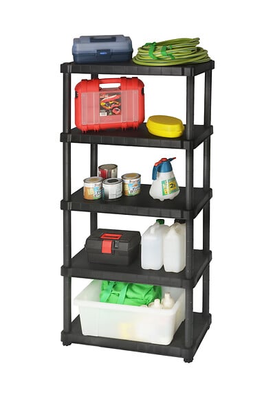 PLASTICA ALTOSELE - Etagère Helios+ - 5 niveaux - L80xH188xP40cm - large