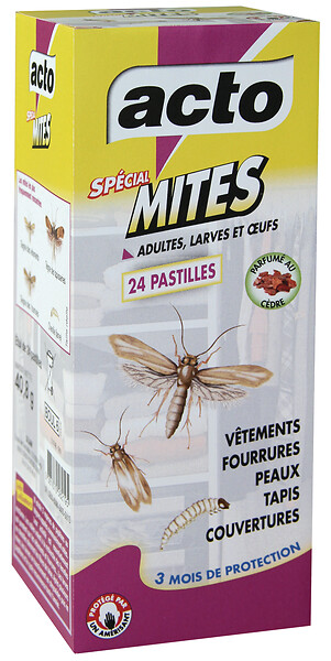 ACTO - Pastilles anti-mites textiles - Parfum cèdre - 24 pièces - large