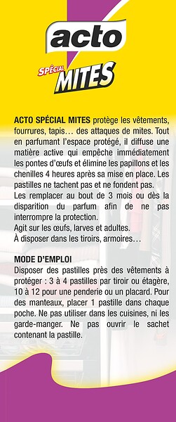 ACTO - Pastilles anti-mites textiles - Parfum cèdre - 24 pièces - large