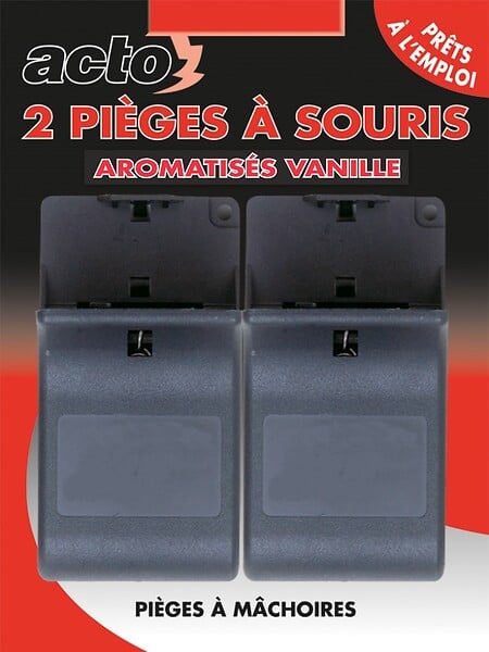 ACTO - Piège à souris plastique - arôme vanille - lot de 2 - large