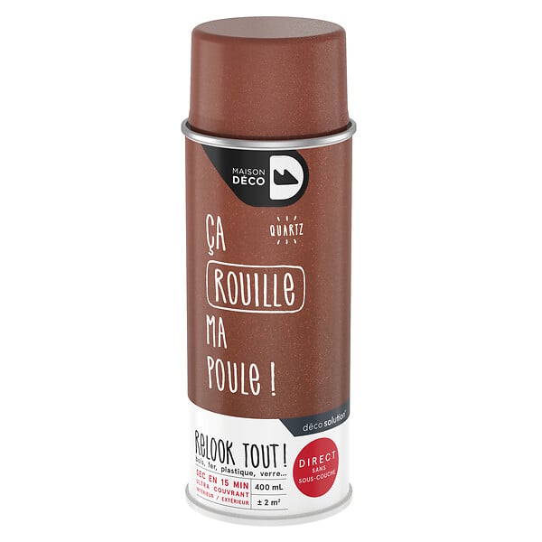 MAISON DECO - Bombe de peinture Relook Tout - Rouille - Quartz - 400ml - large