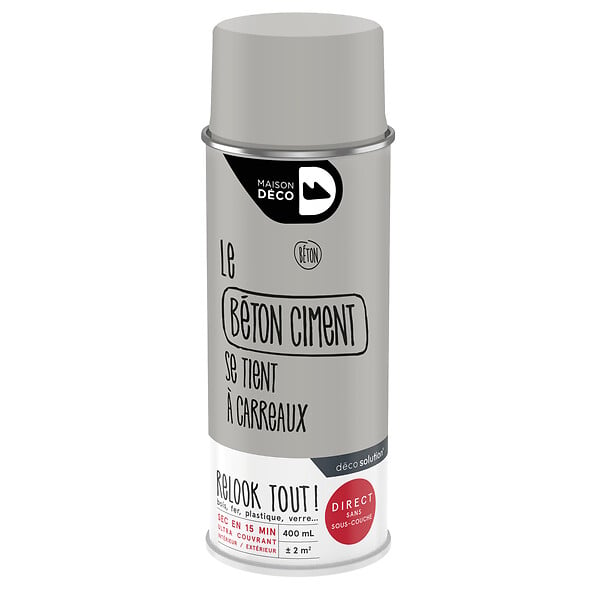 MAISON DECO - Bombe de peinture Relook Tout - Ciment - Béton - 400ml - large