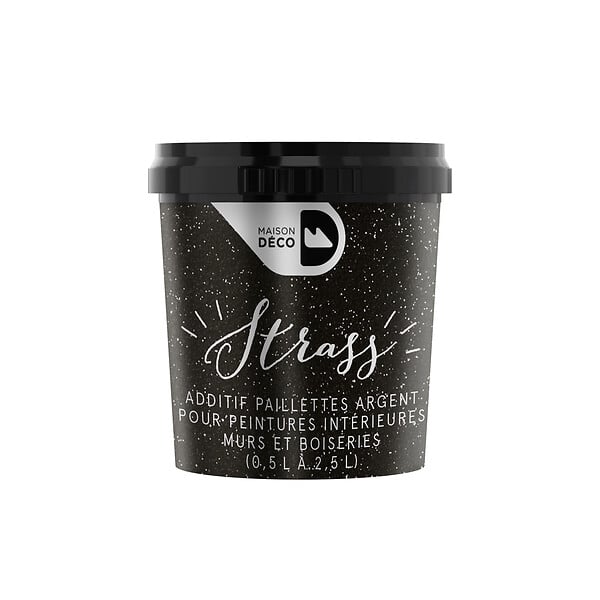 MAISON DECO - Additif pailleté Strass Argent 0.025 L - large